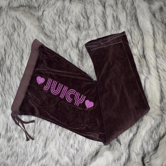 Juicy Couture Pants - Juicy Couture Brown Velour Track Pants